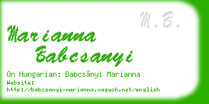 marianna babcsanyi business card